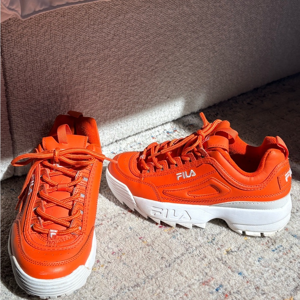 Fila Bright Orange Athletic Shoes